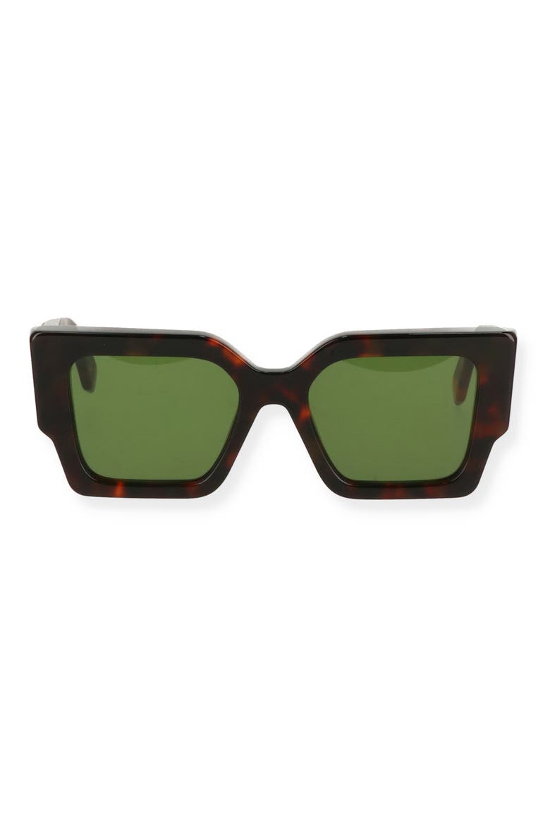 Catalina 55mm Square Sunglasses, Alternate, color, BROWN HAVANA/ GREEN