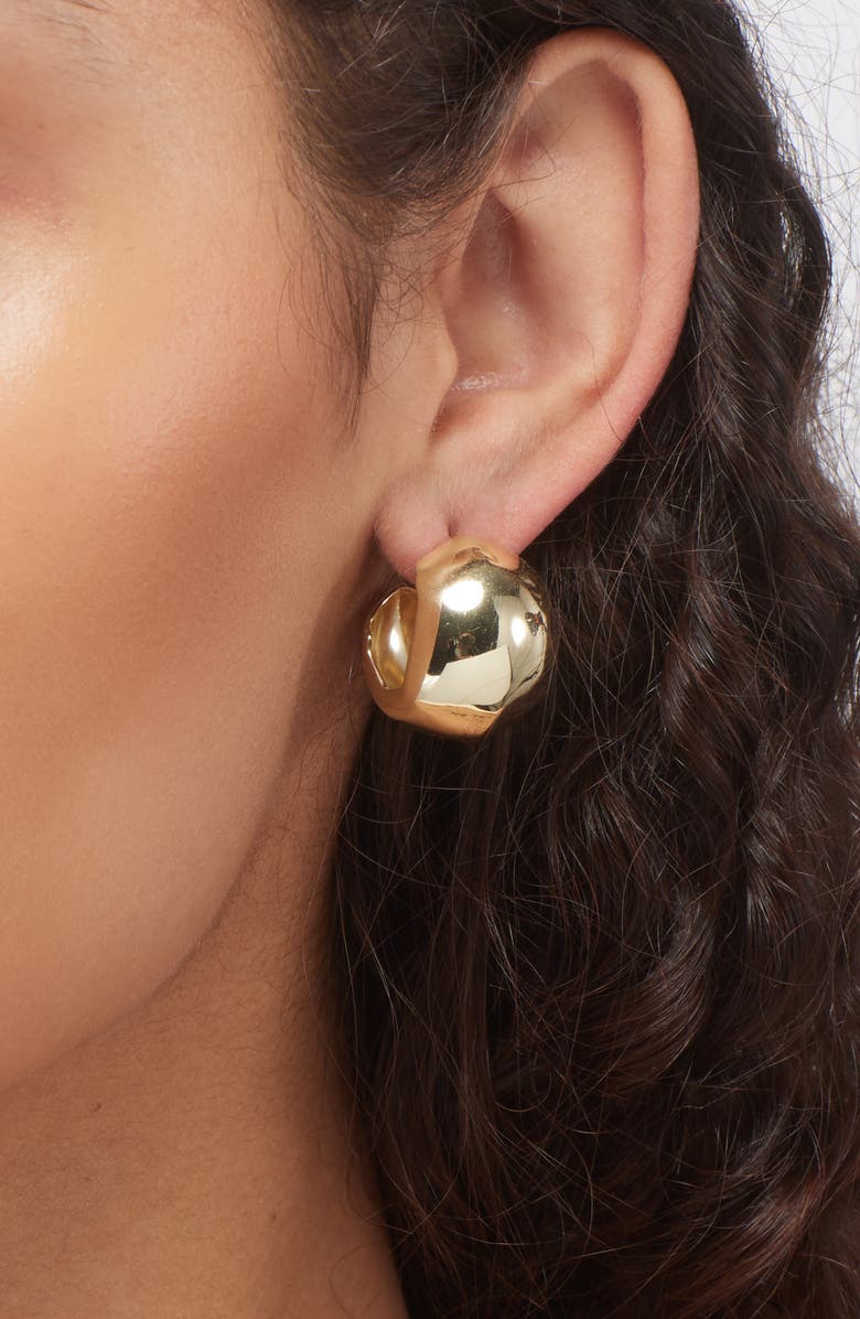 Kendra Scott Kaitlin Hoop Earrings, Alternate, color, Gold