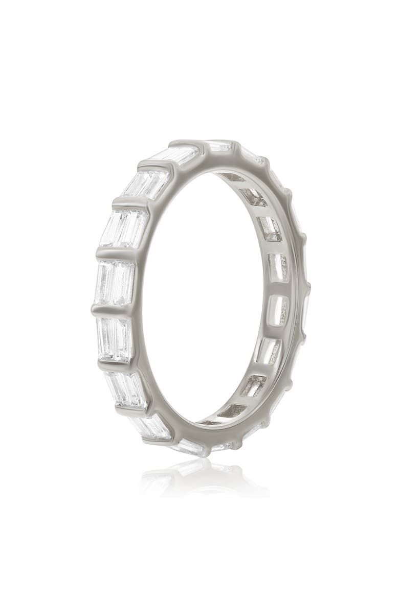 Baguette Cubic Zirconia Eternity Band Ring, Alternate, color, WHITE