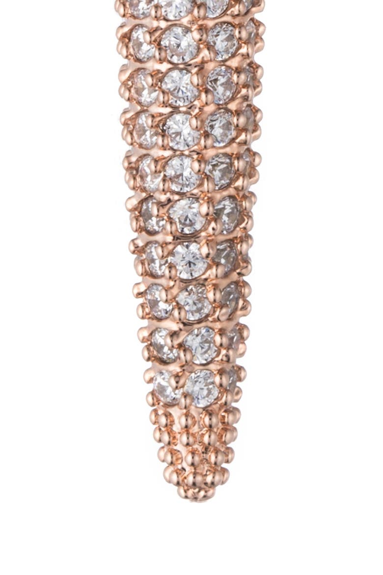 Mini Pavé Spike Drop Earrings, Alternate, color, ROSE GOLD