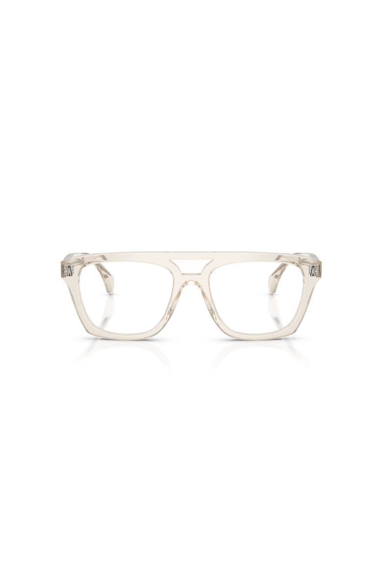 53mm Rectangle optical glasses, Alternate, color, Brown