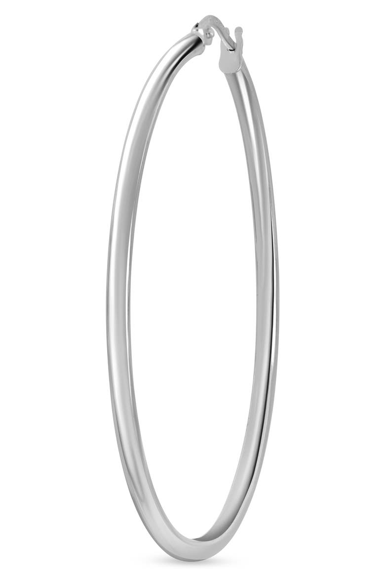 14K Gold Hoop Earrings (Online Trunk Show), Alternate, color, 14KW