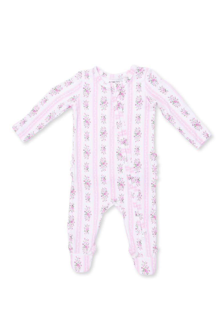 Kids' Bella Rose Stripe Footie, Main, color, PINK