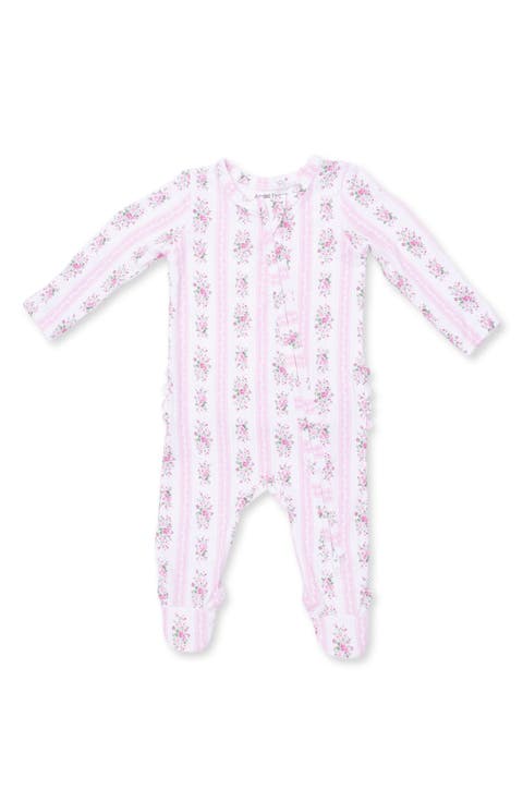 Kids' Bella Rose Stripe Footie