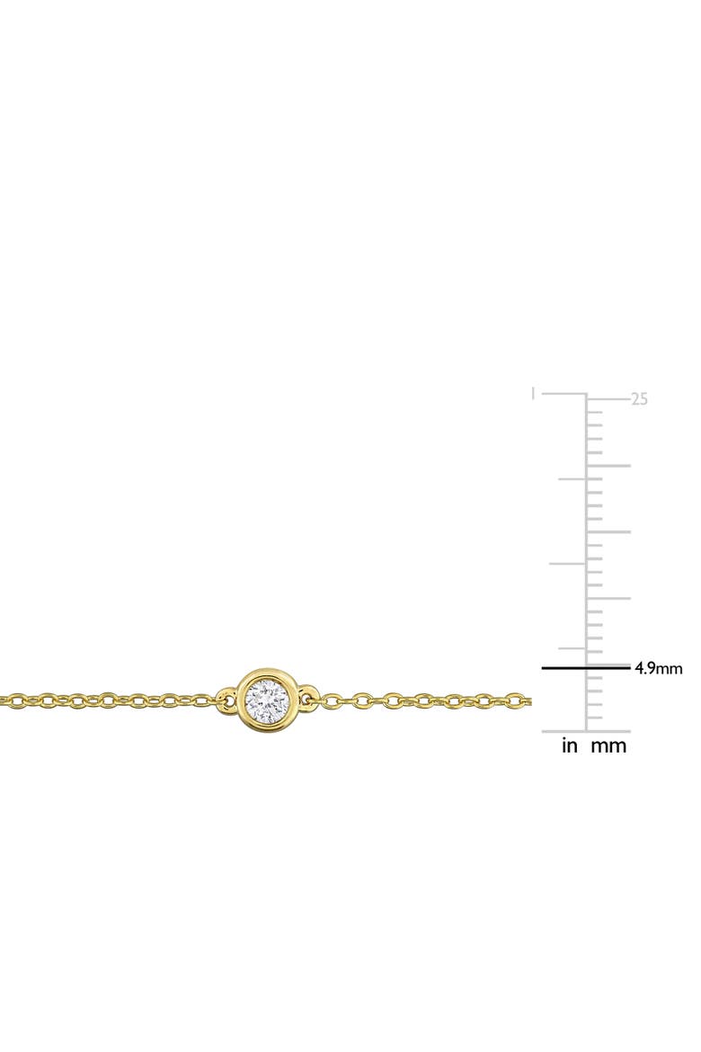 Lab-Grown Diamond Station Bracelet Sterling Silver, Alternate, color, Yellow-Plated