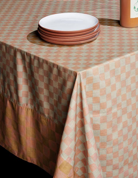 Tablecloth Reversible Checker Rosewood
