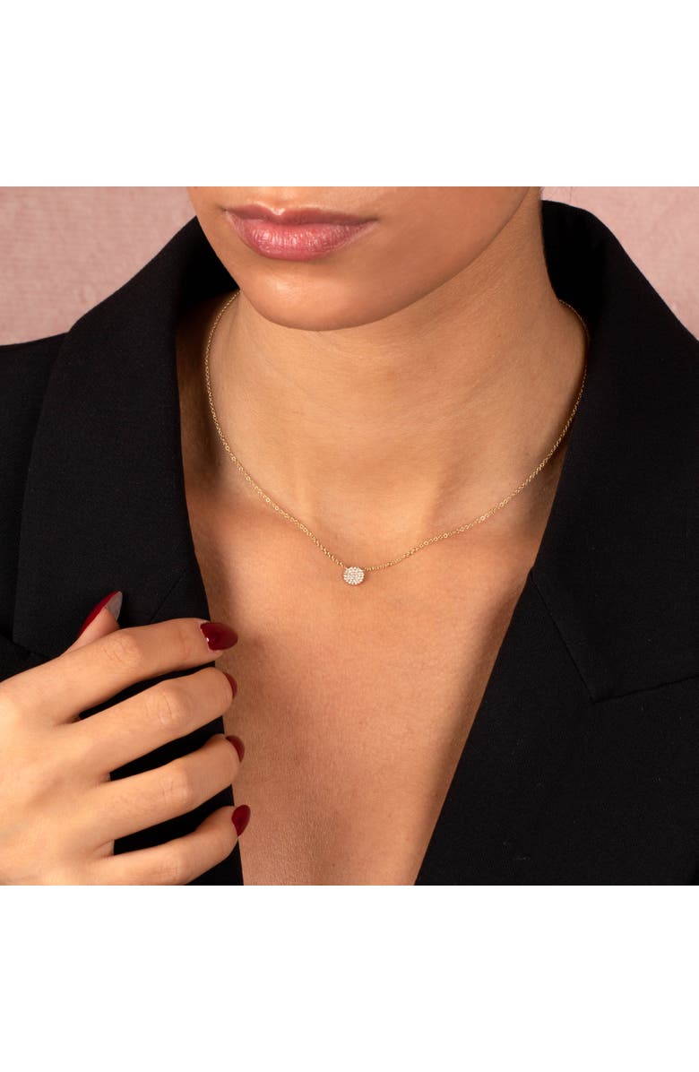 BY ADINA EDEN Diamond Pave Disc Pendant Necklace 14K, Alternate, color, 