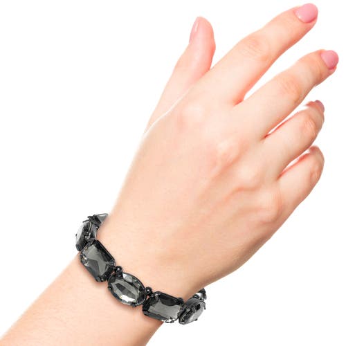 Jessica Simpson Crystal Stretch Bracelet In Black
