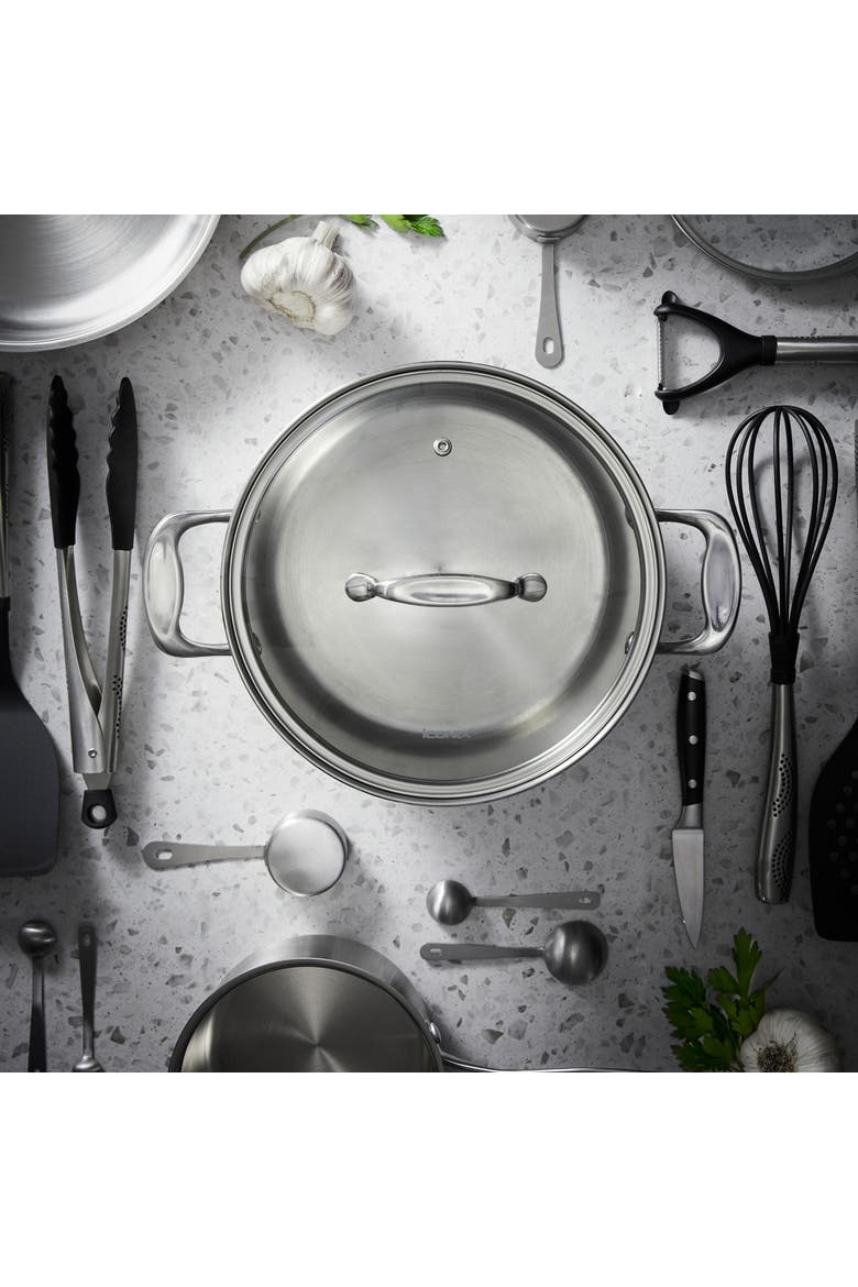 iconiX™ 7.6 Qt Stockpot with Lid, Alternate, color, SILVER
