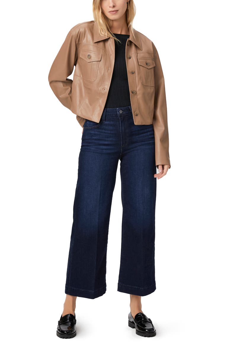 Fenwick Faux Leather Jacket, Alternate, color, BURNT SUGAR