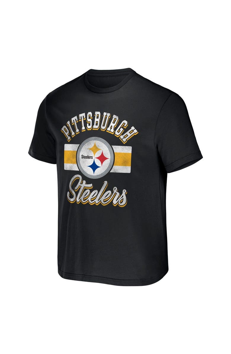 NFL X DARIUS RUCKER Men's NFL x Darius Rucker Collection by Fanatics Black Pittsburgh Steelers Stripe T-Shirt, Alternate, color,