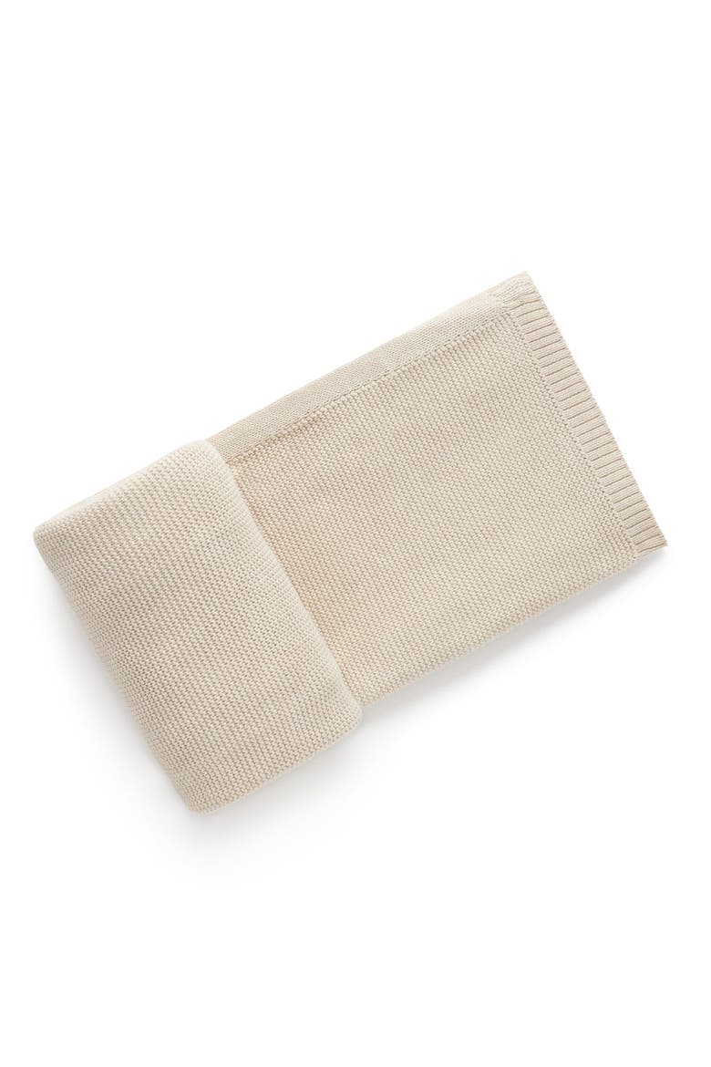 Textured Knit Blanket, Main, color, Wheat melange