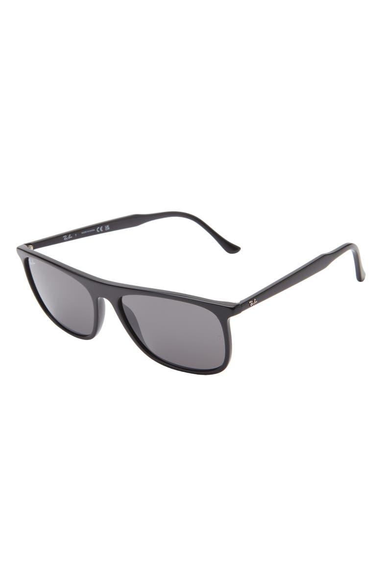 Ray-Ban 61mm Rectangular Sunglasses, Alternate, color, Black