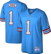 Mitchell & Ness Men's Mitchell & Ness Warren Moon Light Blue Houston Oilers Legacy Replica Jersey