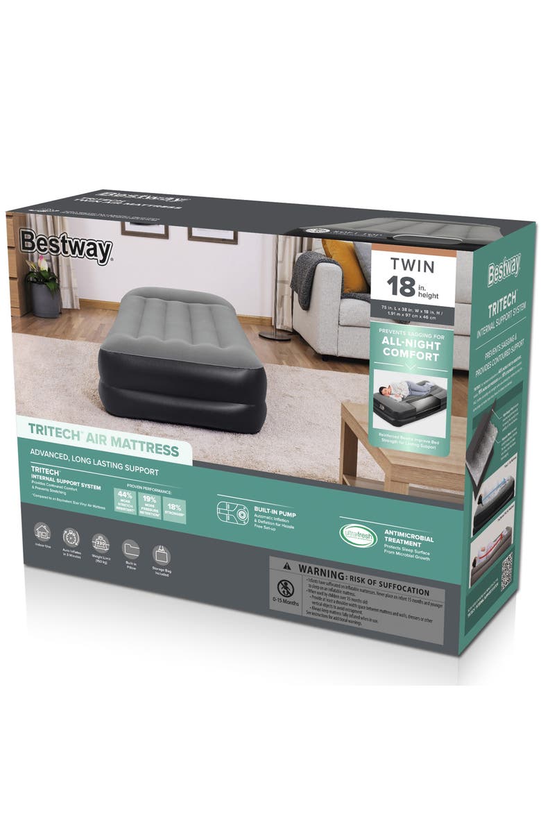 Bestway Tritech Tritech Twin 18" Air Mattress, Alternate, color, Multicolored