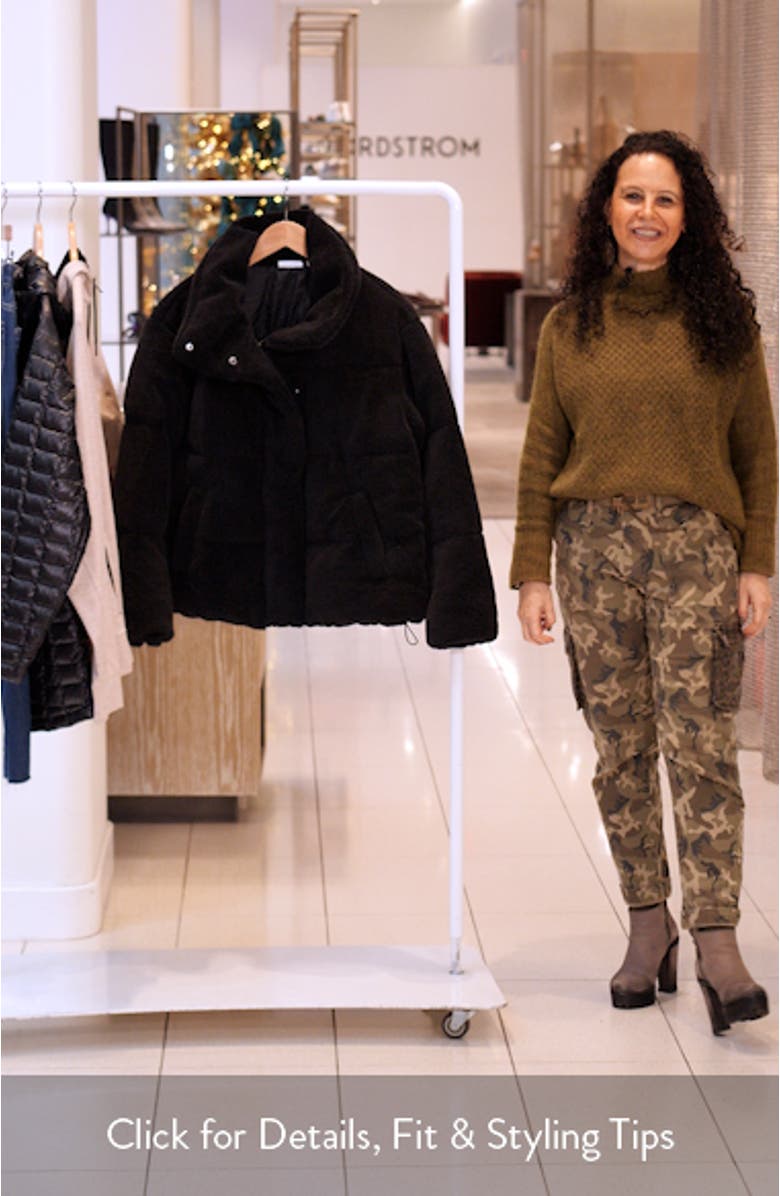 Faux Shearling Puffer Jacket, sales video thumbnail