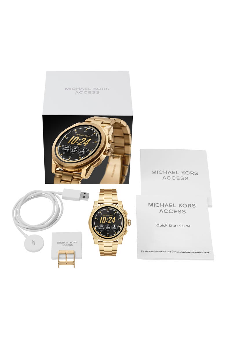 Grayson Smart Bracelet Watch, 47mm, Alternate, color, GOLD