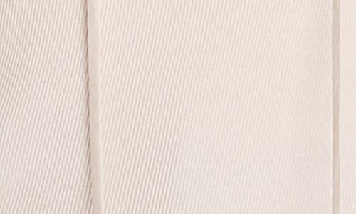 Bella Dahl Tie Neck Rib Mixed Media Top In Neutral