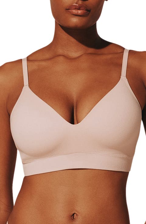 Seamless Stretch Cotton Blend Wireless Bra