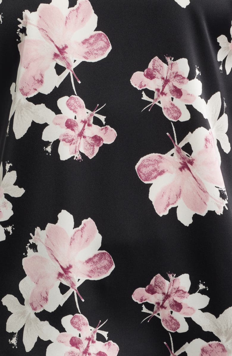 Anne Klein Floral Top, Alternate, color, Anne Black Mutli