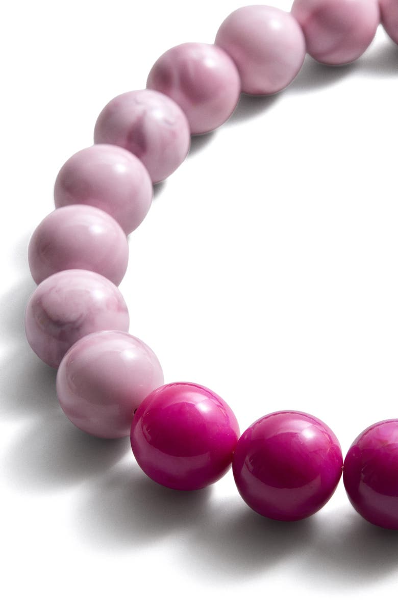 BaubleBar Jane Rainbow Semiprecious Beaded Necklace, Alternate, color, Pink