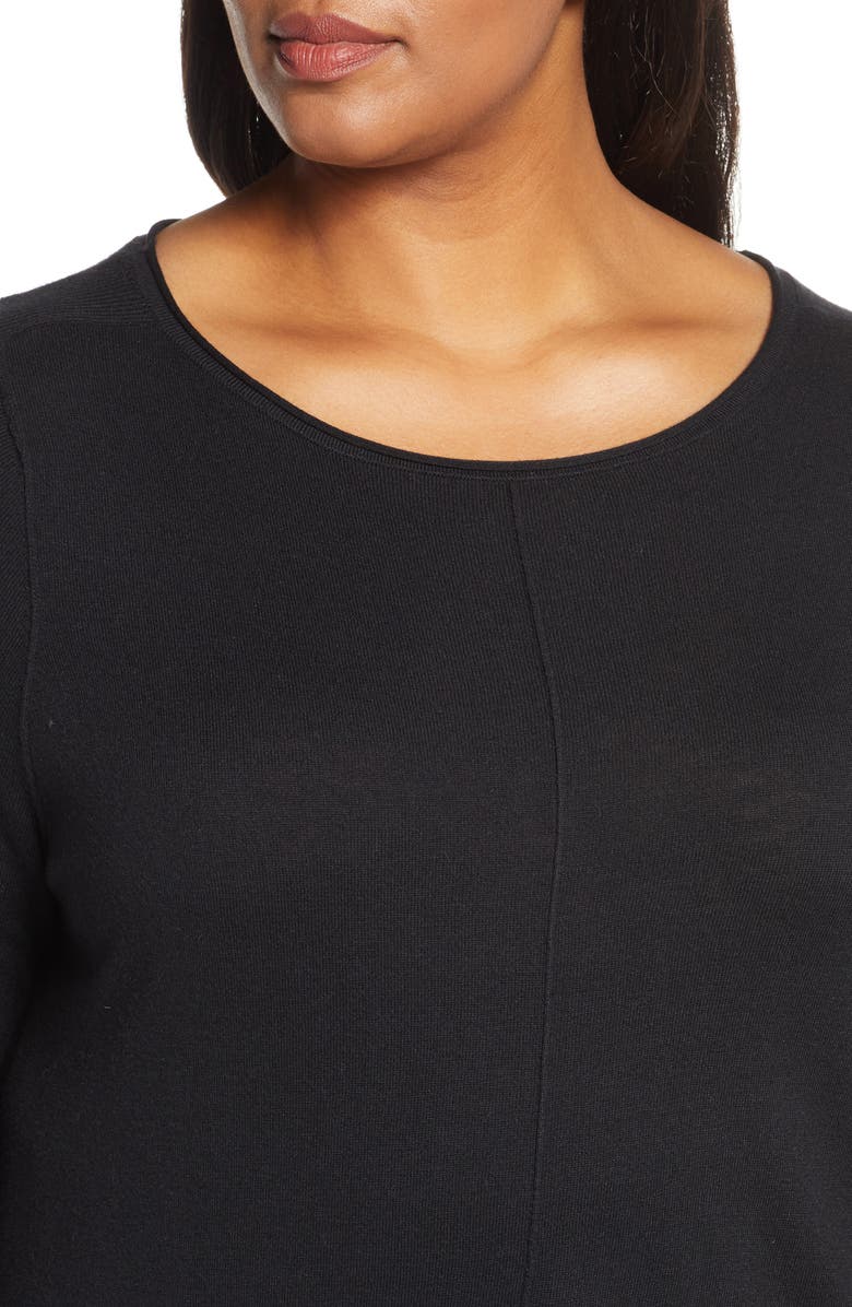 Caslon<sup>®</sup> CREW NECK SHIRTTAIL TUNIC, Alternate, color,