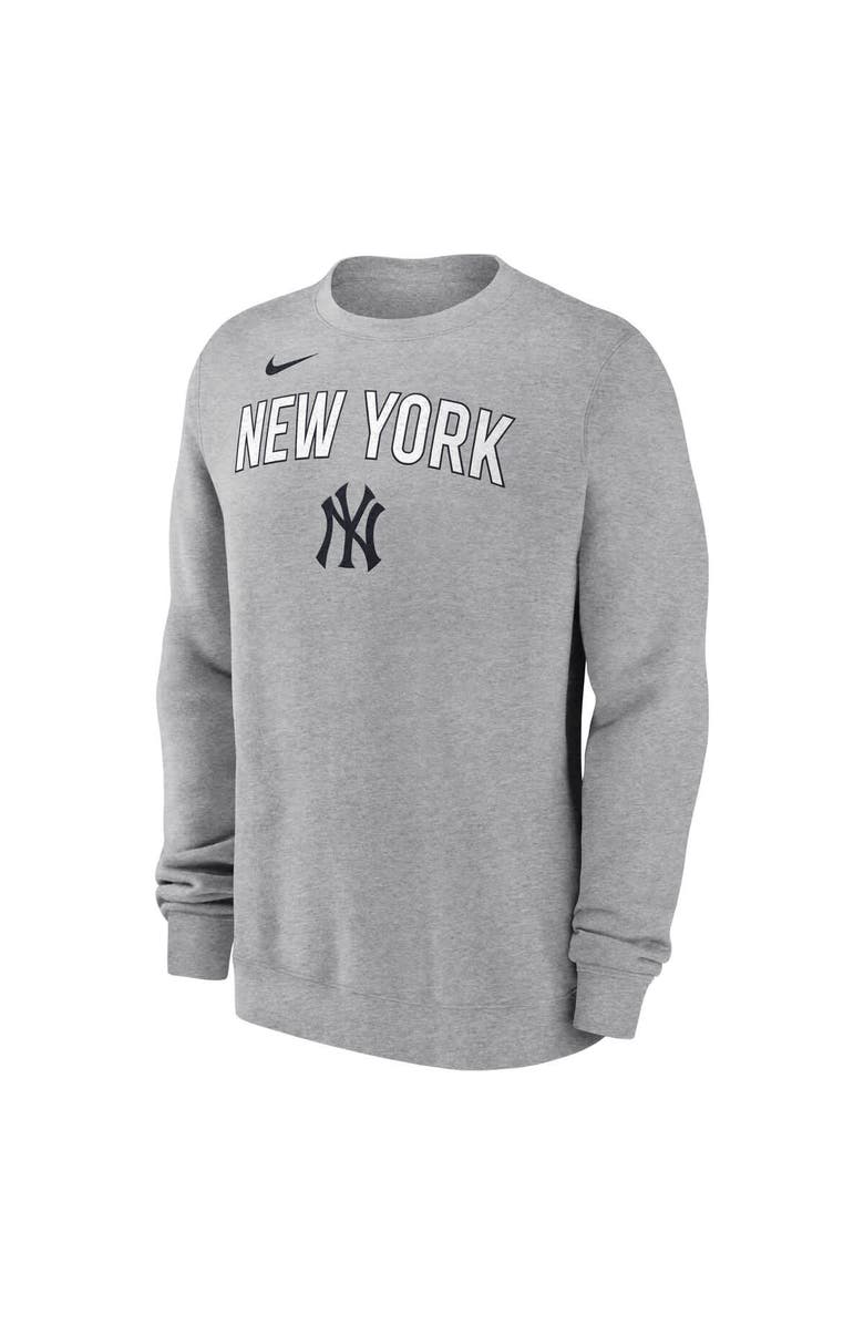 Nike Men's Nike Heather Gray New York Yankees Pullover Sweatshirt, Alternate, color, 
