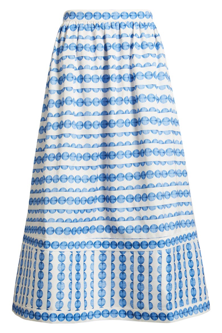 Structured Taffeta Midi Skirt, Alternate, color, TRUE BLUE
