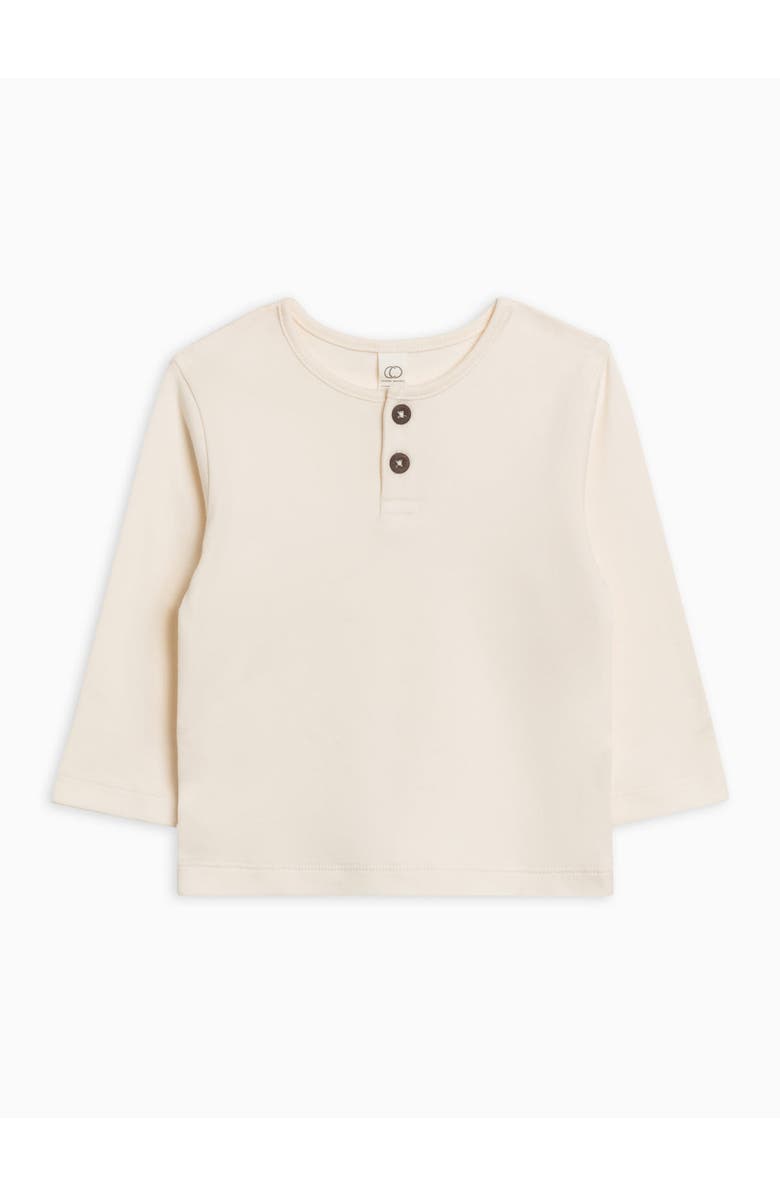 Colored Organics Organic Reef Long Sleeve Henley, Main, color, Ivory