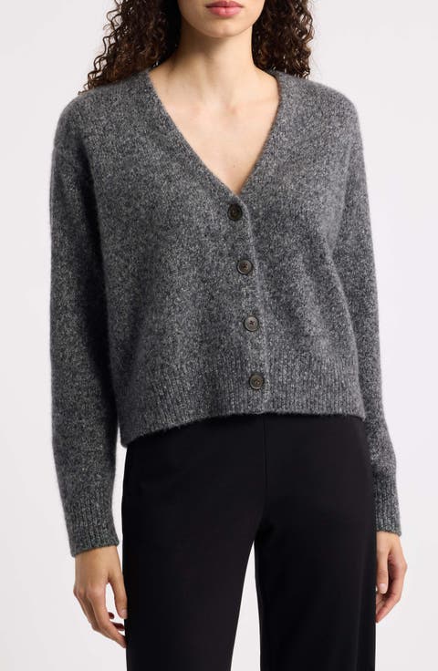 Cropped Cashmere & Silk Cardigan
