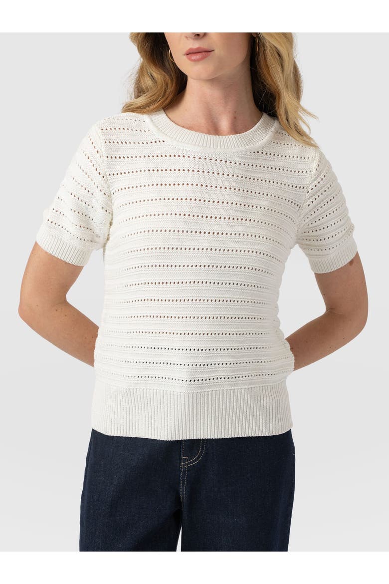 Ester Short Sleeve Knit, Alternate, color, Cream
