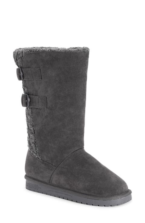 Jean Water-Resistant Faux Fur Buckle Boot