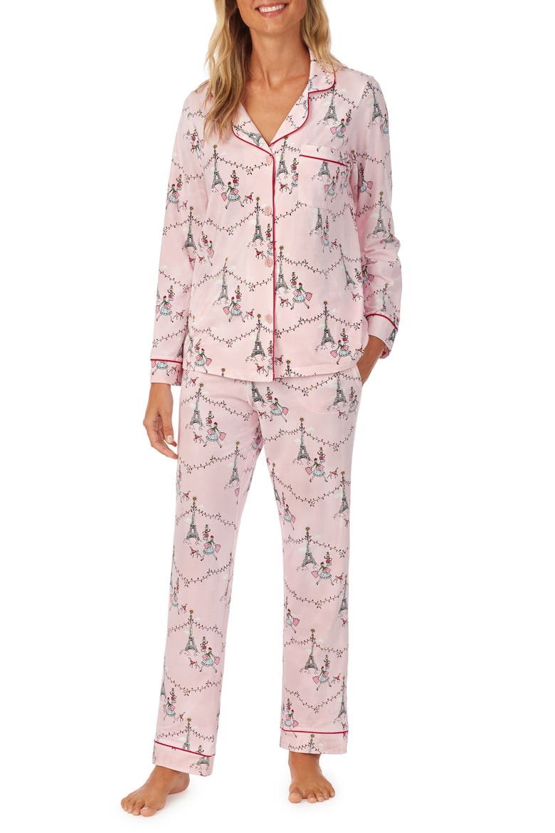 Holiday Print Classic Pajamas, Main, color, CHRISTMAS IN PARIS