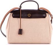 Pre-Owned Hermes Herbag Zip Criss Viking Toile and Leather 31