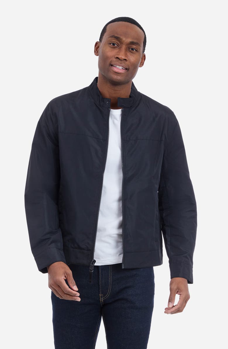 Michael Kors Short Rain Jacket, Alternate, color, Black