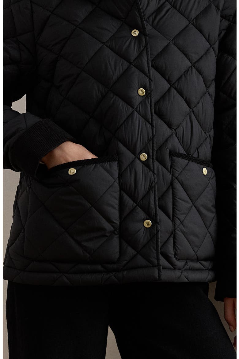 Diamond Quilted Jacket, Alternate, color, BLACK