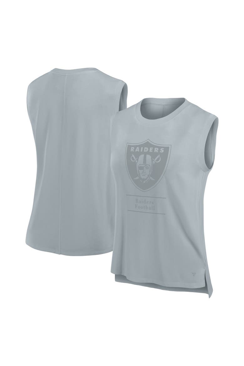 Women's Fanatics Gray Las Vegas Raiders Studio Embrace Tank Top, Main, color, Gray