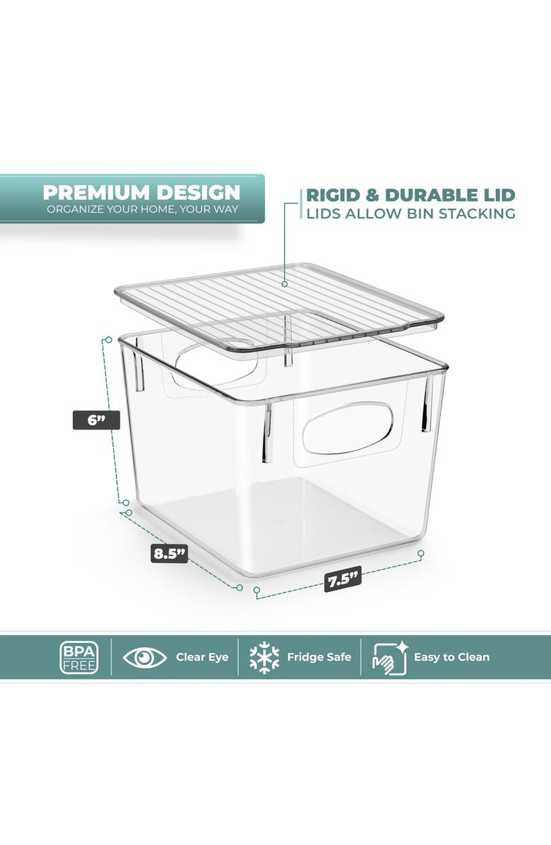 SORBUS 2-Pack Medium Toy Organizer Clear Plastic Storage Bins, Alternate, color, Clear