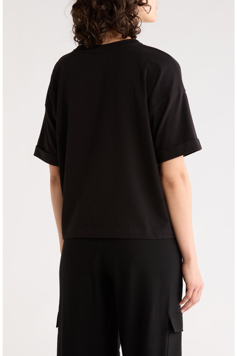Boxy Crewneck T-Shirt, Alternate, color, BLACK
