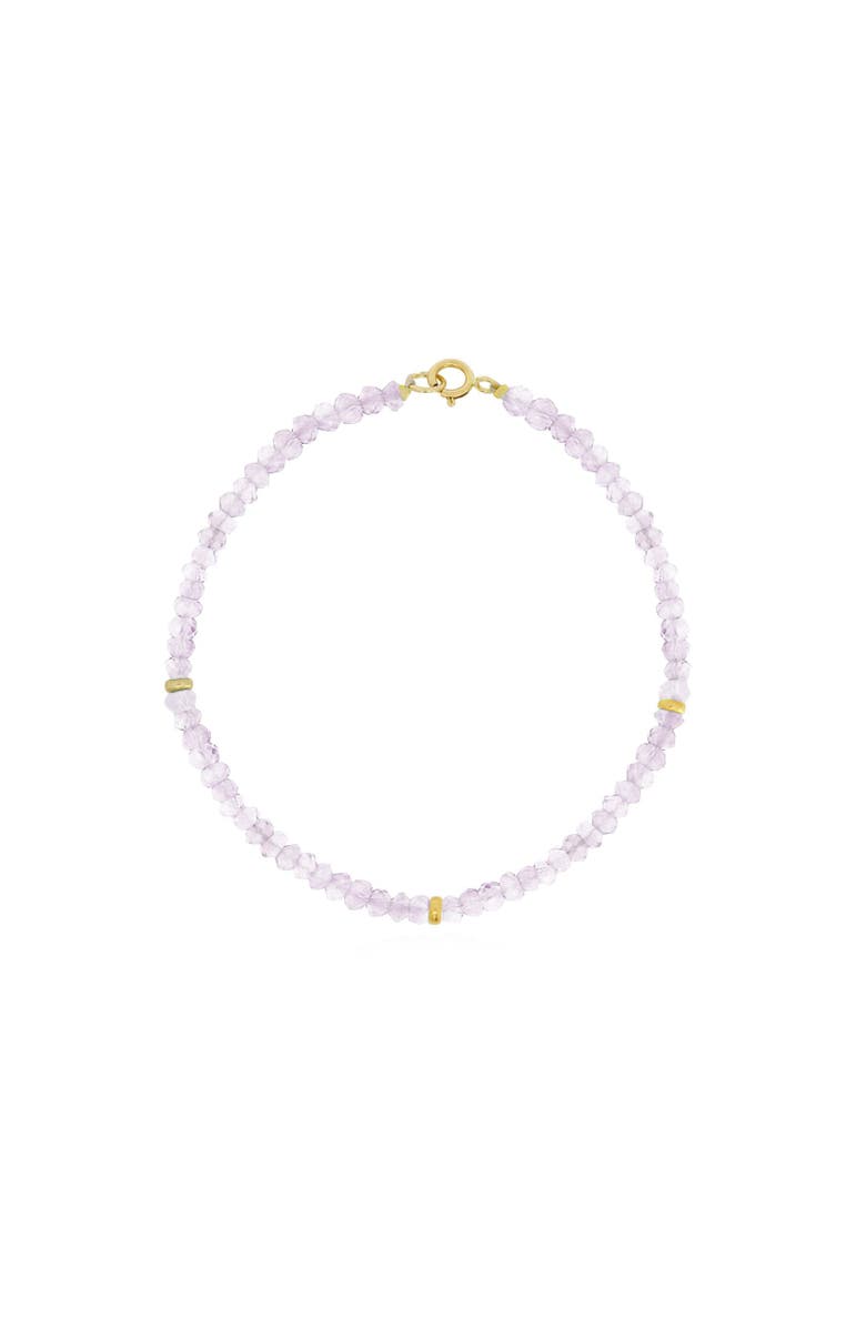 The Lovery Fine Jewelry Rose Quartz Bead Bracelet, Main, color, Rose Quartz