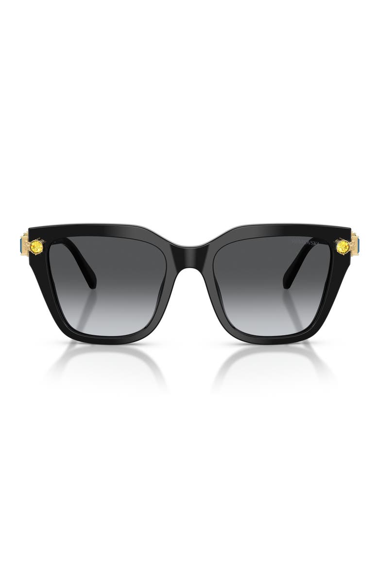 53mm Irregular Sunglasses, Main, color, BLACK / POLAR GREY GRADIENT