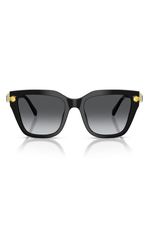 Swarovski Womens Sk6041 Irregular Acetate Sunglasses Black In Black