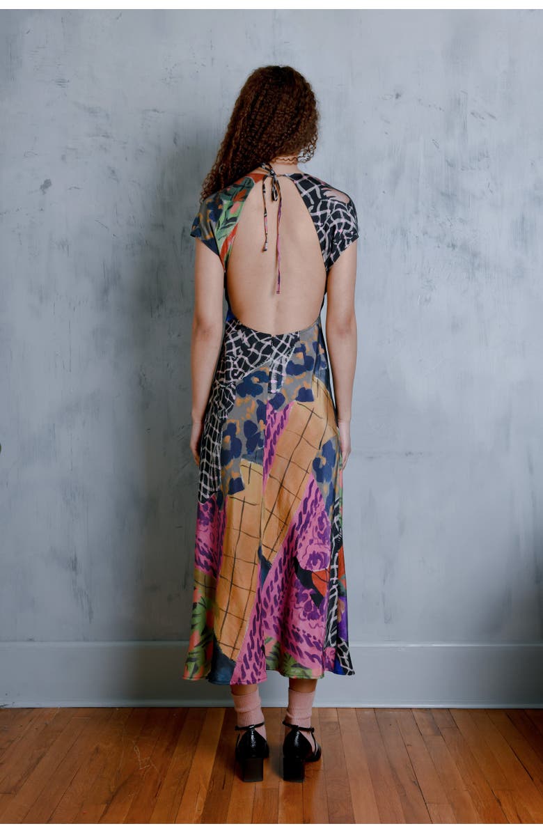 Untitled in Motion Cappella Open Back Midi Dress, Alternate, color, Chambers