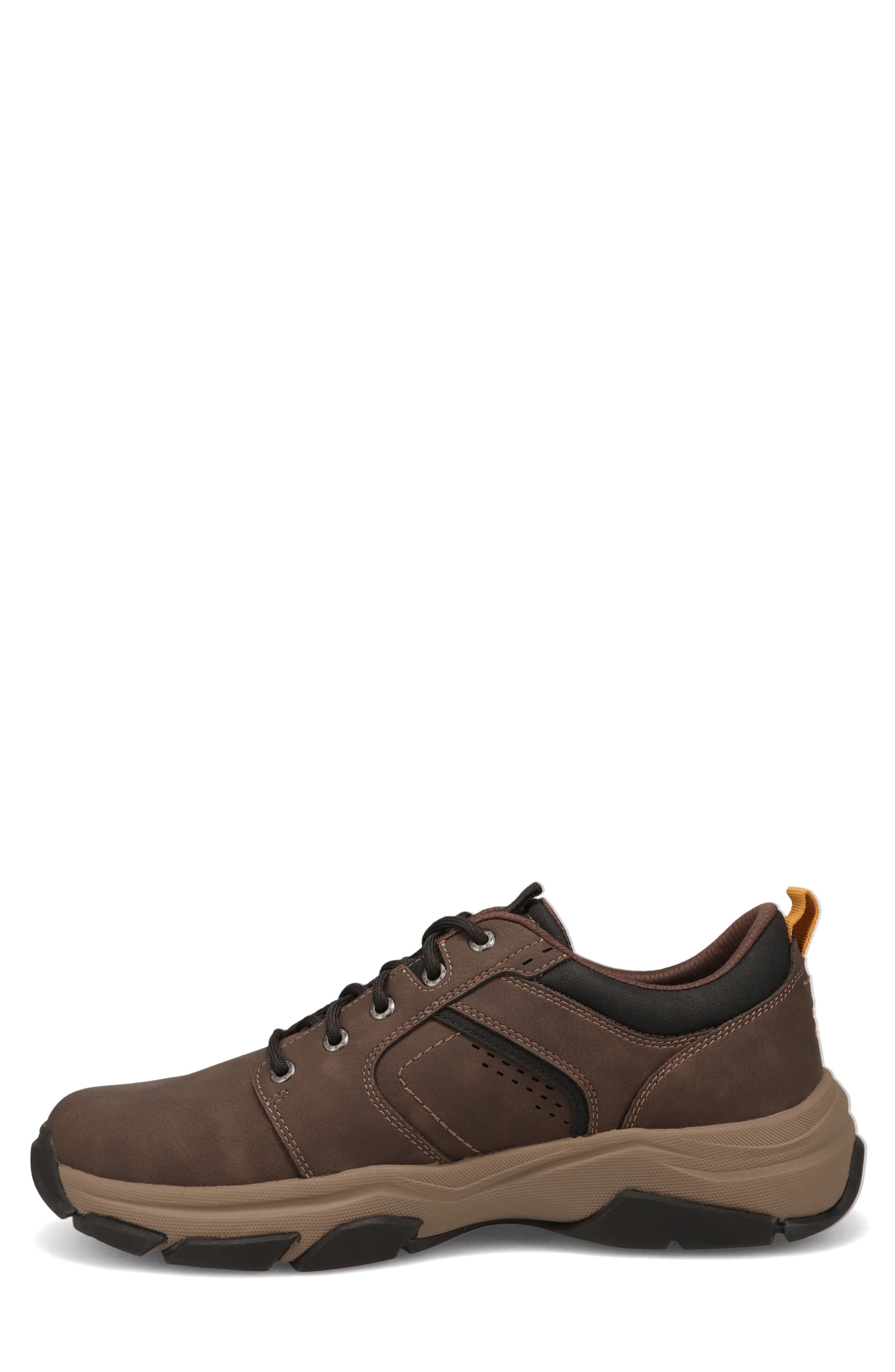 Rockwell Faux Leather Sneaker, Alternate, color, DARK BROWN