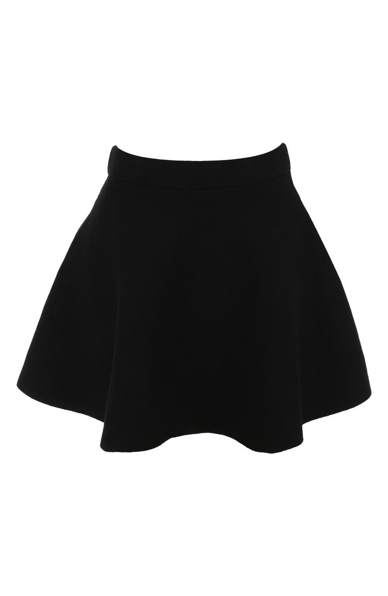 HOUSE OF CB Rosina Wool-Blend Knit Miniskirt, Alternate, color, Black
