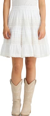 Talisman the Label Tallulah Lace Inset Cotton Skirt