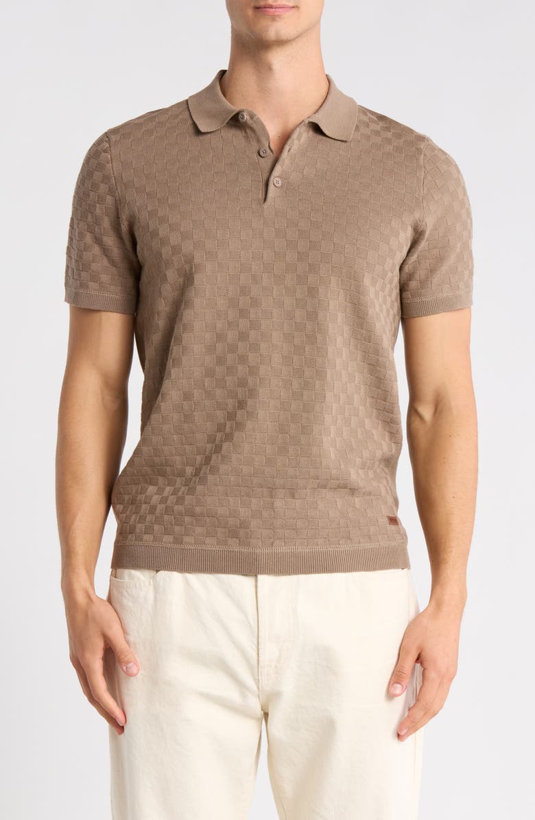 Buffalo Jeans Worsonno Short Sleeve Polo, Main, color, Light Walnut