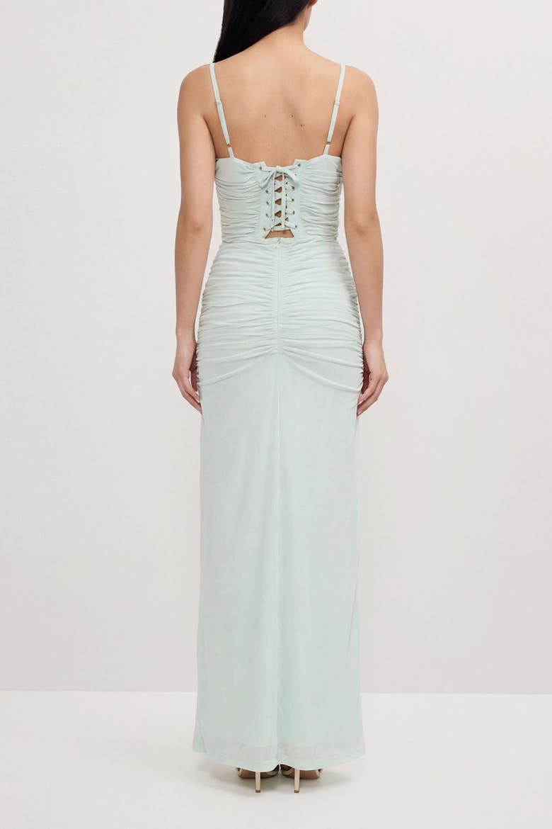 Premium Tulle Lace Trim Maxi Dress, Alternate, color, Mint