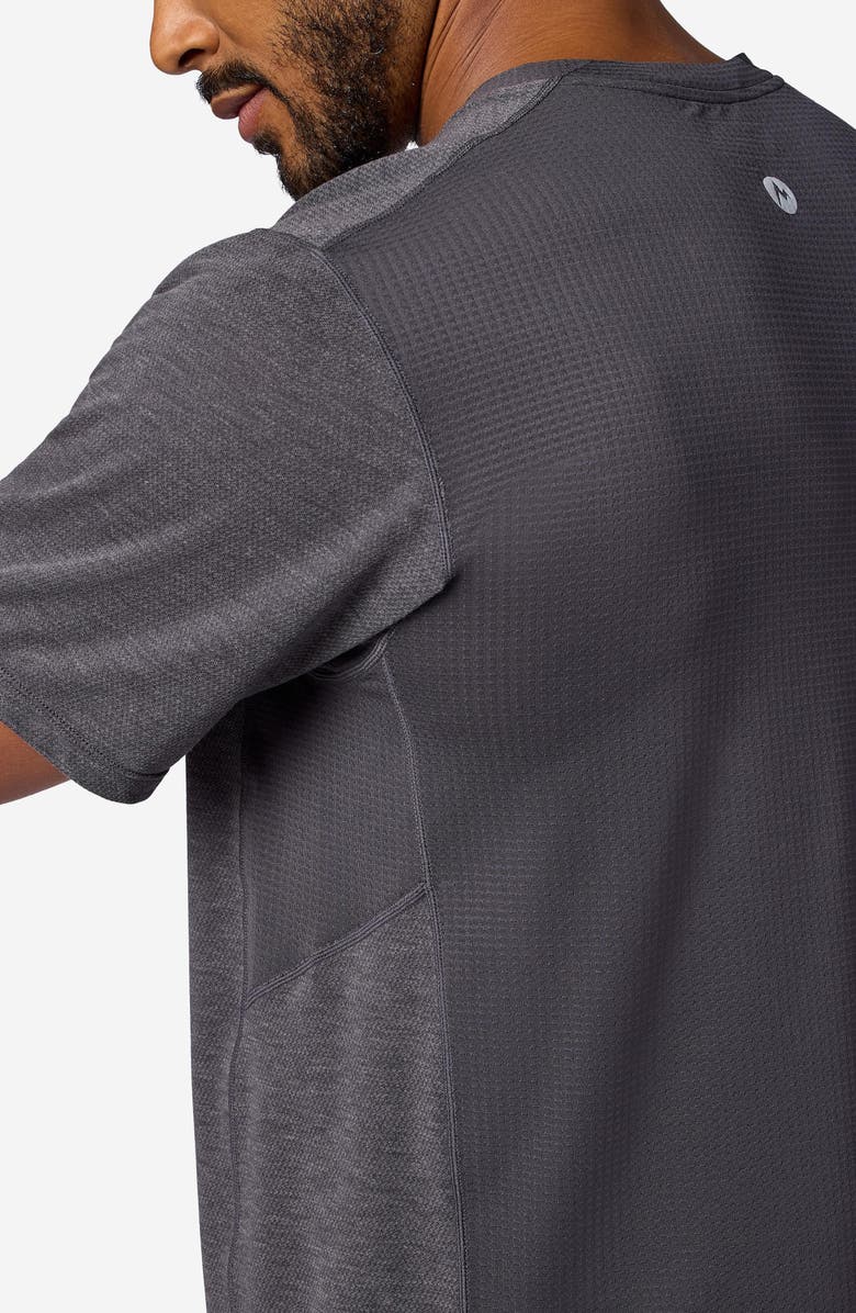 Marmot Uptrail Performance Running T-Shirt, Alternate, color, Blackened