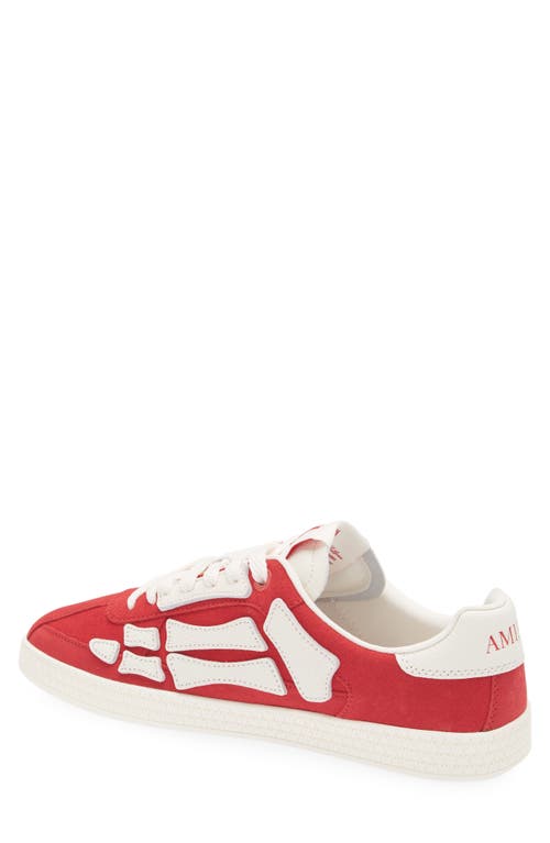 Amiri Pacific Bones Suede Sneaker In Red